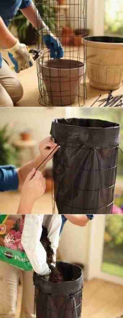 DIY una torre de flores para decorar la entrada 4 torre de flores para decorar